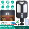Solar Wall Light Outdoor 87 LED Beads PIR Motion Sensor Remote Control Wireless Lamps IP45 Waterproof Lighting for Garage Front Door Garden Pathway