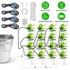Automatic Plant Watering Device Indoor Drip Irrigation System with LCD Display Rechargeable Plant Watering Device Adjustable Timer for Up to 16 Drip A