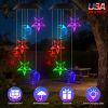 2Pack Solar Moon and Star Wind Chimes 7 Color Changing Wind Chimes for Outside IPX4 Waterproof Outdoor Garden Yard Decor