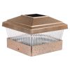 Solar Post Lights Garden Post Cap Light Solar LED Night Light White LED Lighting for 5x5 Inch Wood Post Fence Deck Patio-Copper