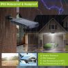 Solar Powered Wall Lights Outdoor 100LED Beads Motion Sensor Lamp IP65 Waterproof 3 Modes Sensor Light W/ Remote Control For Street Front Door Deck