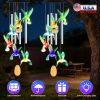 Solar Hummingbird Wind Chime with Aluminum Tubes 7 Color Changing Wind Chime for Outside IPX4 Waterproof Outdoor Garden Yard Decor