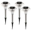 4Packs Solar Garden Lights Outdoor Ip44 Waterproof Solar Pathway Lights Color Changing Landscape Lamps 10Hrs Lawn Lighting For Yard Driveway Walkway