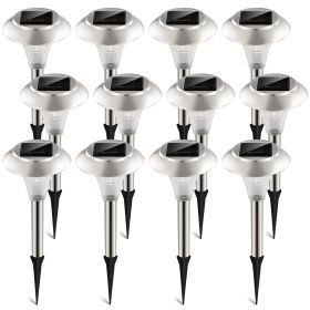 12Packs Solar Garden Lights Outdoor Ip44 Waterproof Solar Pathway Lights Color Changing Landscape Lamps 10Hrs Lawn Lighting For Yard Driveway Walkway