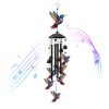 Hummingbird Wind Chimes For Outside Metal Wind Chimes With Aluminum Tubes Deep Soothing Sound Decor For Garden Yard Home Patio Gift For Women Men