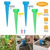 24Pcs Plant Watering Spikes Self Watering Devices Automatic Plant Waterer With Slow Release Control Valve For Outdoor Indoor Plant