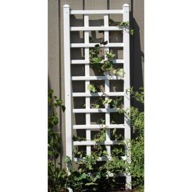 6.25 Ft Wall Trellis In White Vinyl - Made In Usa