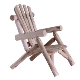 Outdoor Adirondack Style Cedar Log Lounge Chair - Made In Usa