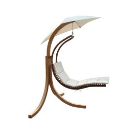 Modern Porch Swing Lounger Chair With Umbrella And Cushion