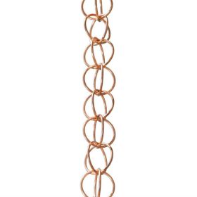 Pure Copper Rings 8.5-Ft Rain Chain Rain Gutter Downspout