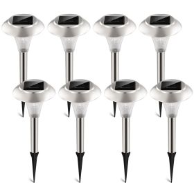 8Pcs Solar Garden Lights Outdoor Ip44 Waterproof Solar Pathway Lights Color Changing Landscape Lamps 10Hrs Lawn Lighting For Yard Driveway Walkway
