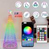 LED Smart Christmas Cone Tree Outdoor Lighted Christmas Tree Light with App Control Remote Control IP44 Waterproof Timer 210 Modes for Indoor Outside