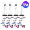 Solar Butterfly Wind Chime 7 Color Changing Wind Chime for Outside IPX4 Waterproof Outdoor Garden Yard Decor