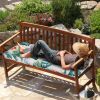Bench Seat Cushion For Indoor Outdoor Furniture Non Slip Long Chair Cushion with Ties Strap Waterproof Swing Cushion 51.18x19.68IN For Garden Patio Ba