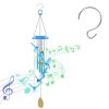 Solar Hummingbird Wind Chime with Aluminum Tubes 7 Color Changing Wind Chime for Outside IP44 Waterproof Outdoor Garden Yard Decor