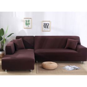 Solid Corner Sofa Covers Couch Slipcovers Elastica Material Sofa Skin Protector Cover Sofa Armchair (Option: 24-Pillowcase×2)