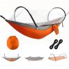 Camping Hammock with Mosquito Net 3-in-1 Portable Hammock Tent with BuiltIn Mosquito Net Dual-Way Zippers 440lbs Capacity Attached Storage Pocket for