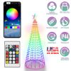 LED Smart Christmas Cone Tree Outdoor Lighted Christmas Tree Light with App Control Remote Control IP44 Waterproof Timer 210 Modes for Indoor Outside