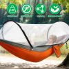 Camping Hammock with Mosquito Net 3-in-1 Portable Hammock Tent with BuiltIn Mosquito Net Dual-Way Zippers 440lbs Capacity Attached Storage Pocket for