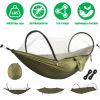 Camping Hammock with Mosquito Net 3-in-1 Portable Hammock Tent with BuiltIn Mosquito Net Dual-Way Zippers 440lbs Capacity Attached Storage Pocket for