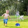 UFO Water Sprinkler Outdoor Summer Rocket Toy With Colorful LED Lights 360° Spinning 1.64FT To 6.56FT Adjustable Height Birthday Summer Gift For Girls