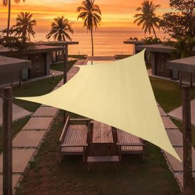 Artpuch Custom Size Beige Sun Shade Sail Triangle Canopy 185 GSM Durable Fabric UV Block Awning for Outdoor Patio Garden Backyard (Customized Ava (Color: Beige, size: 08'x09')