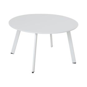 28'' Patio Side Table for Backyard Patio Deck (Color: White)
