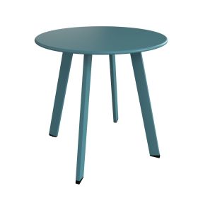 18'' Round End Table with Square Feet (Color: Grey Green)