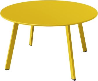 28'' Patio Side Table for Backyard Patio Deck (Color: Yellow)