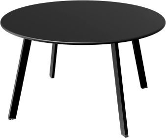 28'' Patio Side Table for Backyard Patio Deck (Color: BLACK)