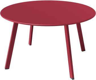 28'' Patio Side Table for Backyard Patio Deck (Color: Red)