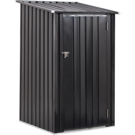 Outdoor Storage Shed, 3 x 3 FT Metal Steel Garden Shed with Single Lockable Door (Color: as Pic)