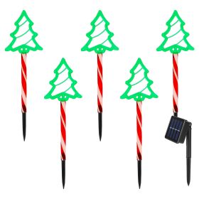 5Packs Christmas Outdoor Pathway Light With 8 Modes IP44 Waterproof Xmas Decoration Stake Light Tree Candy Light For Garden Lawn Porch Yard Driveway (Option: Tree)