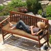 Bench Seat Cushion For Indoor Outdoor Furniture Non Slip Long Chair Cushion with Ties Strap Waterproof Swing Cushion 51.18x19.68IN For Garden Patio Ba