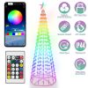 LED Smart Christmas Cone Tree Outdoor Lighted Christmas Tree Light with App Control Remote Control IP44 Waterproof Timer 210 Modes for Indoor Outside