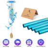 Solar Hummingbird Wind Chime with Aluminum Tubes 7 Color Changing Wind Chime for Outside IP44 Waterproof Outdoor Garden Yard Decor