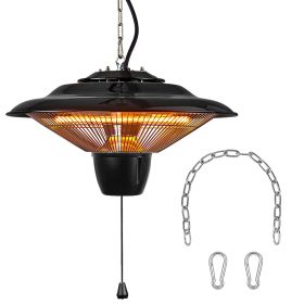 1500W Outdoor Hanging Patio Heater Ultra-Quiet Electric Heating Lamp IP23 Waterproof 2 Heating Levels Overheating Protection Ceiling Mounted Outdoor H (Option: HangingPatioHeater_GPCT4543)