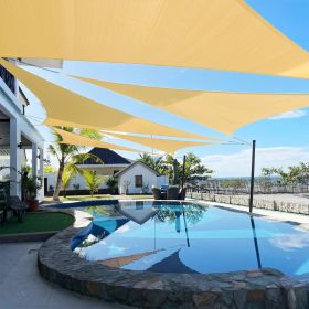 Artpuch Custom Size Sand Sun Shade Sail Triangle Canopy 185 GSM Durable Fabric UV Block Awning for Outdoor Patio Garden Backyard (Customized Avai (size: 23X29X29)