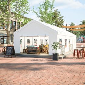 16x32FT Party Tent Heavy Duty, Large Wedding Event Shelters with 3 Storage Bags & Removable Sidewalls (Color: as Pic)